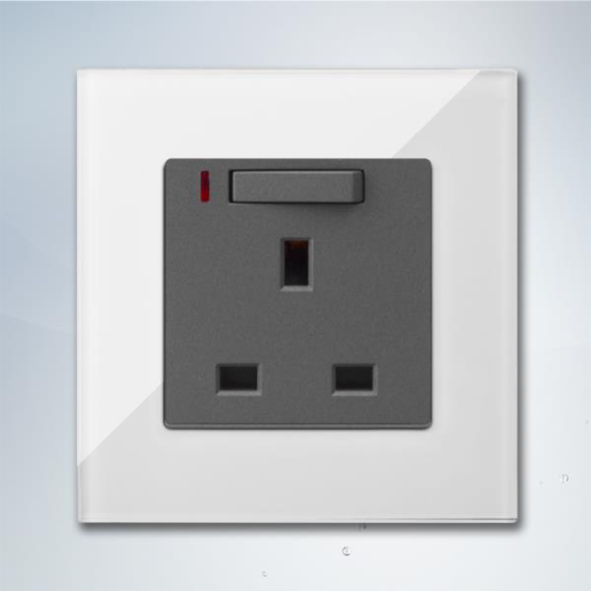 13A UK Standard Wall Socket with Indicate and light switch