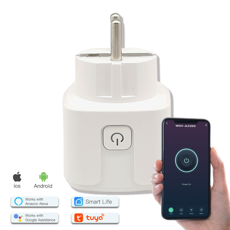MVAVA EU smart plug tuya smart home smart plug with socket wifi plug wall socket smart socket Alexa remote control