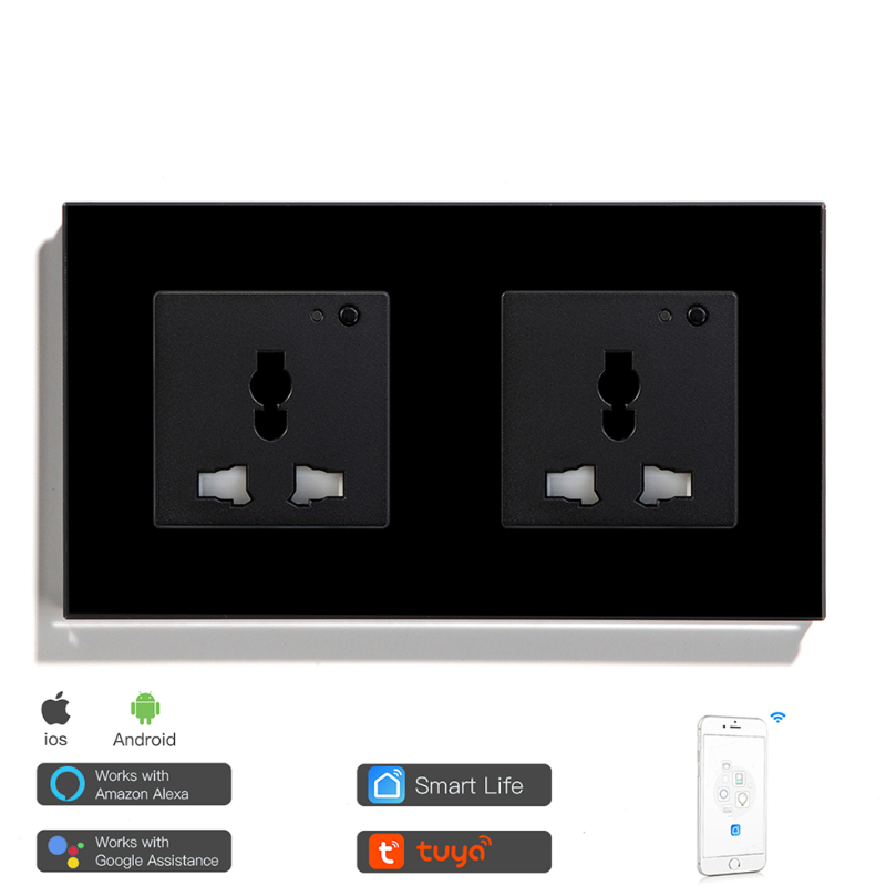 Double Wifi Smart Plug Smart Socket 13A Socket Tuya Smart Life alexa Google home voice control