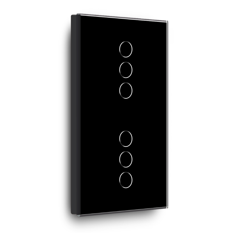 MVAVA Glass Panel 3 gang + 3 gang glass wall Switch Touch light Switch controller touch switch