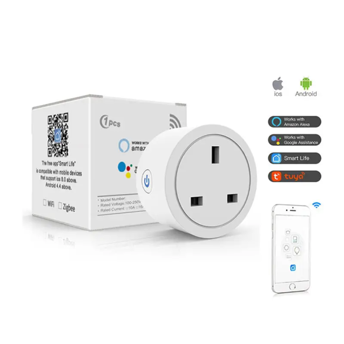 MVAVA UK WiFi Smart Plug CE Outlet Energy