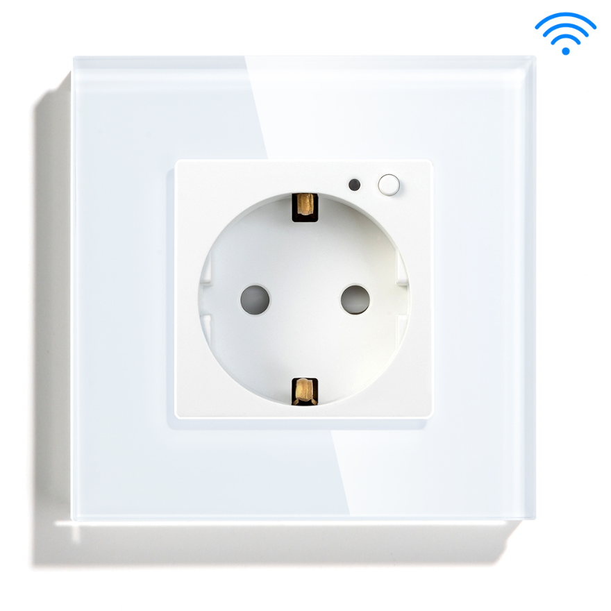 EU Standard White Smart Wifi Socket 16A Plug Steckdose Alexa Google Assistance