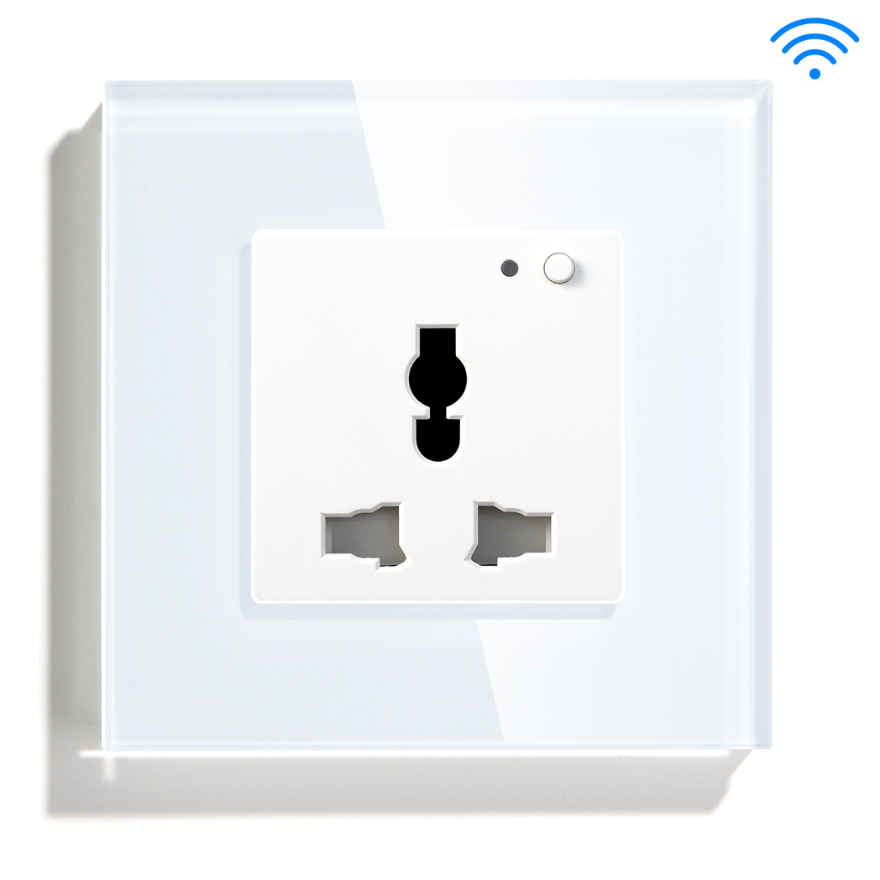 White Color Universal Type Smart Wifi Controlled Socket