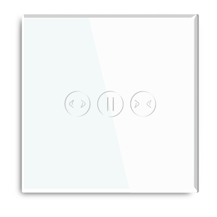 White Color Glass Panel Smart Google Wifi Control Tuya App Alexa Curtain Switch